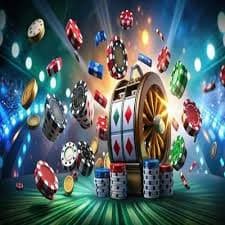 Studio live casino dengan pencahayaan profesional dan meja roulette yang siap untuk sesi permainan langsung